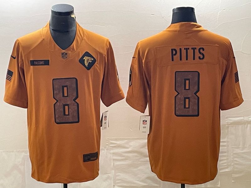 Men Atlanta Falcons #8 Pitts brown Nike 2023 Salute To Service Limited NFL Jersey->green bay packers->NFL Jersey